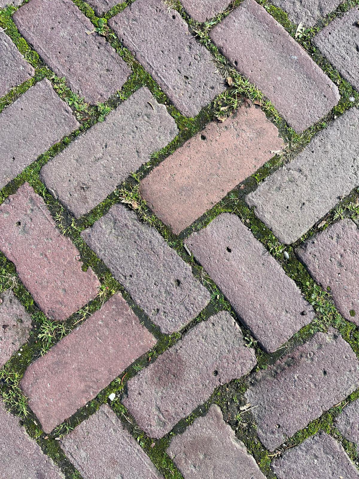 Oude gebakken klinkers. Met rood paarse kleur. +-550m2, Tuin en Terras, Ophalen, Zo goed als nieuw, 10 m² of meer, Klinkers