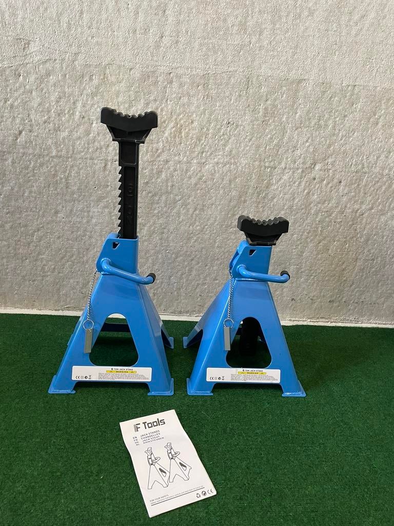 Nieuwe zware kwaliteit 6-ton assteunen per set van 2 stuks, Enlèvement, Neuf