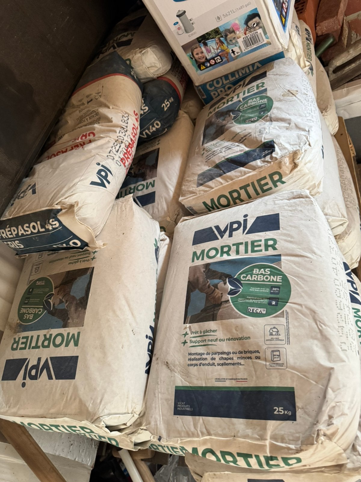 cementmortel 25kg zakken, isolatie, Ophalen