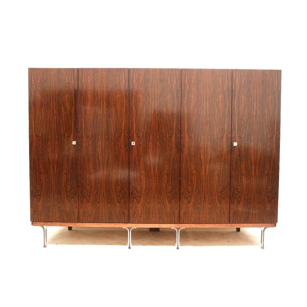 Grote vintage palissander kledingkast linnenkast jaren '60, Envoi