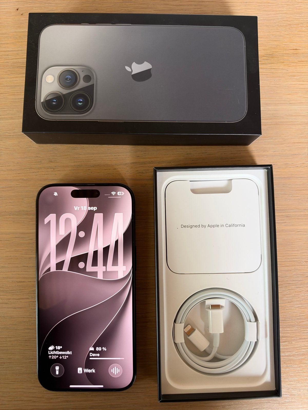 iPhone 16 Pro 256GB – Perfecte staat – 94% batterij, Telecommunicatie, 94 %, Zwart, Ophalen of Verzenden, Zo goed als nieuw