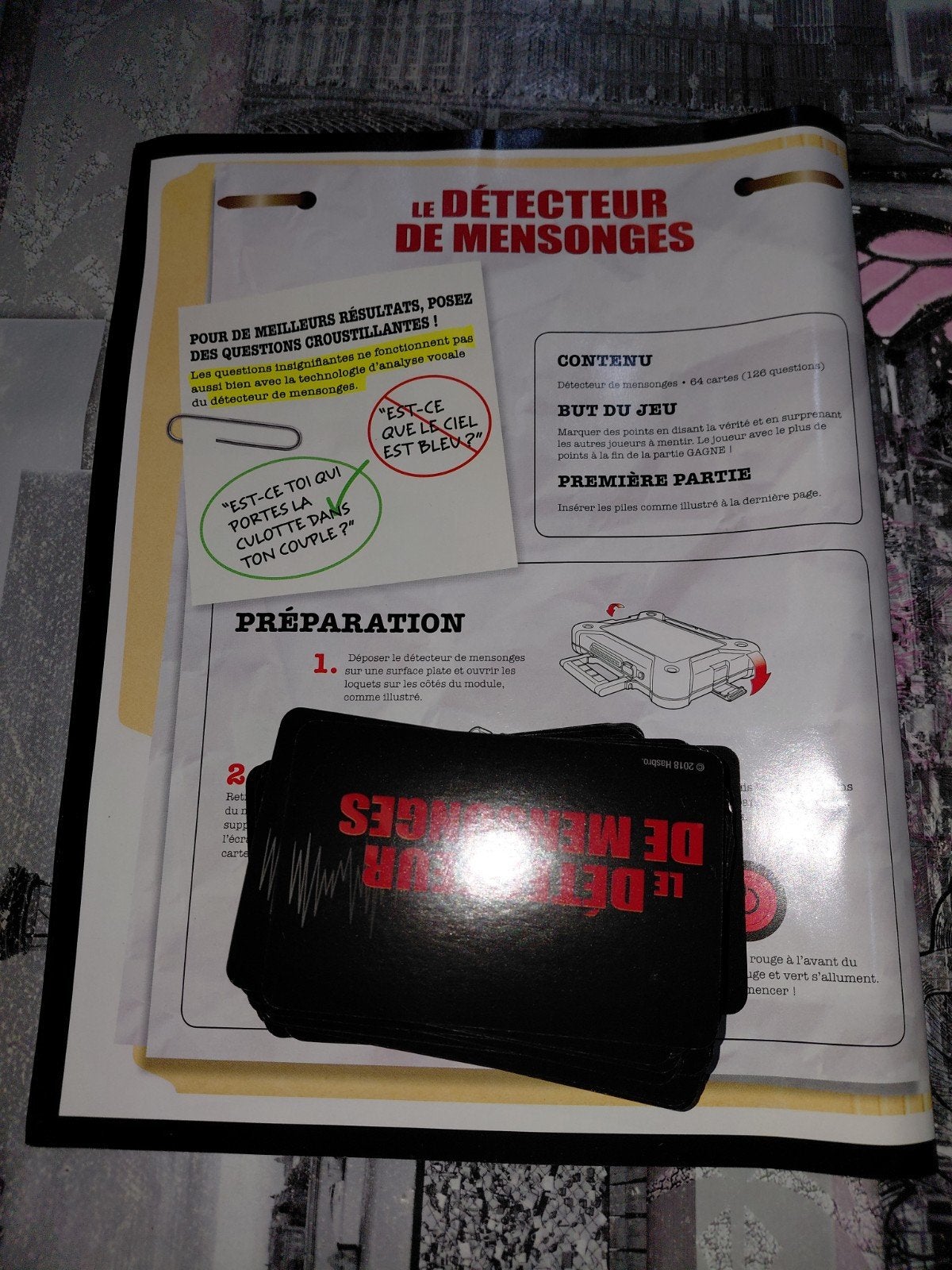 cartes le détecteur de mensonges, Enlèvement