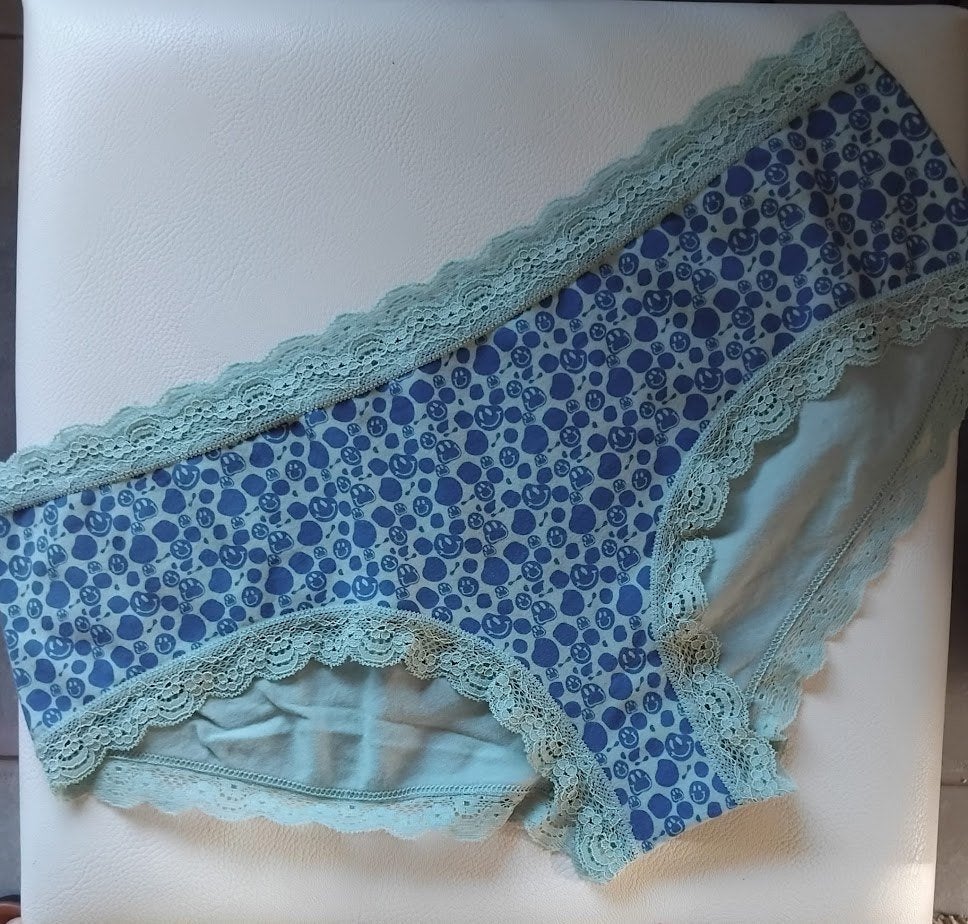 Damesslip,met motief,blauw en groen,katoen,maat:L., Kleding | Dames, Insua, Ophalen of Verzenden, Overige kleuren, Slip