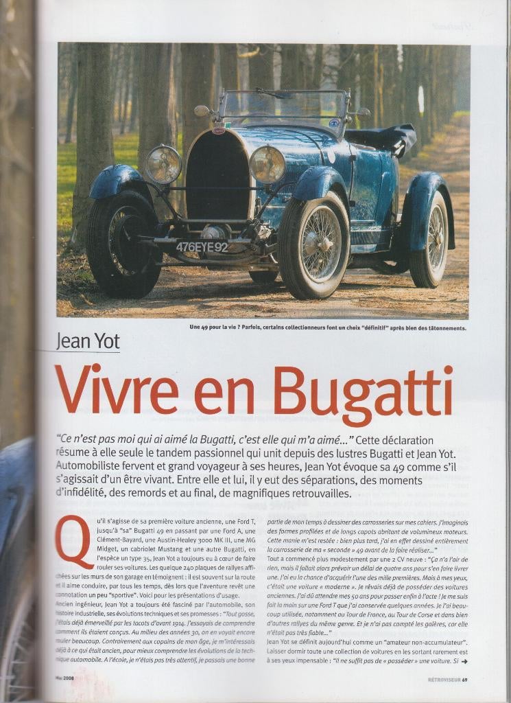 Bugatti 49 voiture de collection, Livres, Envoi, Utilisé