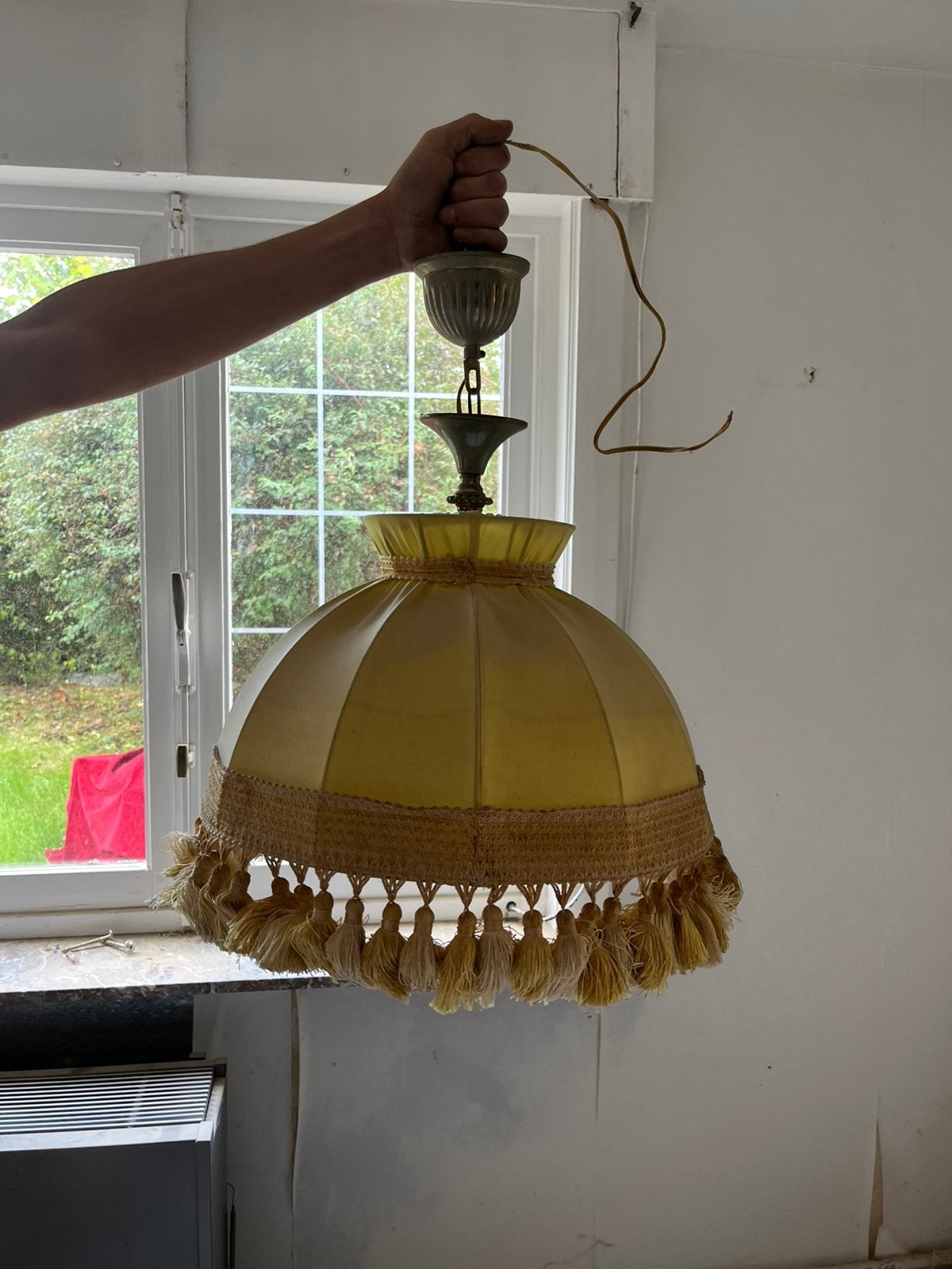 Gele vintage lamp, Huis en Inrichting, Ophalen, Gebruikt
