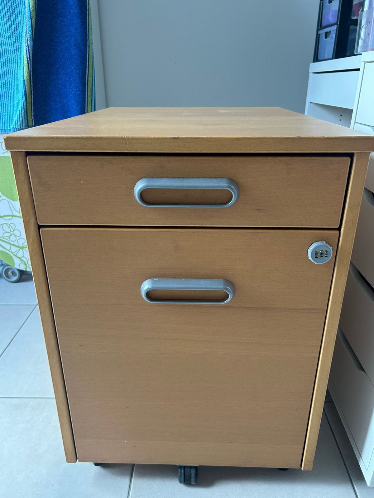 Caisson de bureau sur roulettes, Maison & Meubles, 3 ou 4 tiroirs, Moins de 100 cm, Enlèvement, Utilisé