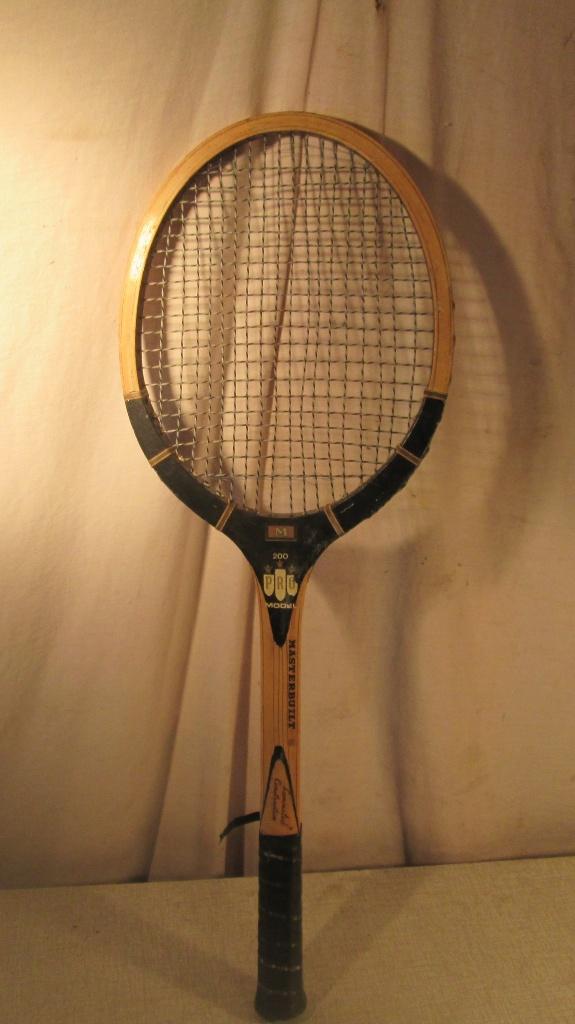Mooi Oude Houten Tennis Racket - Masterbuilt, Ophalen of Verzenden, Zo goed als nieuw, Racket