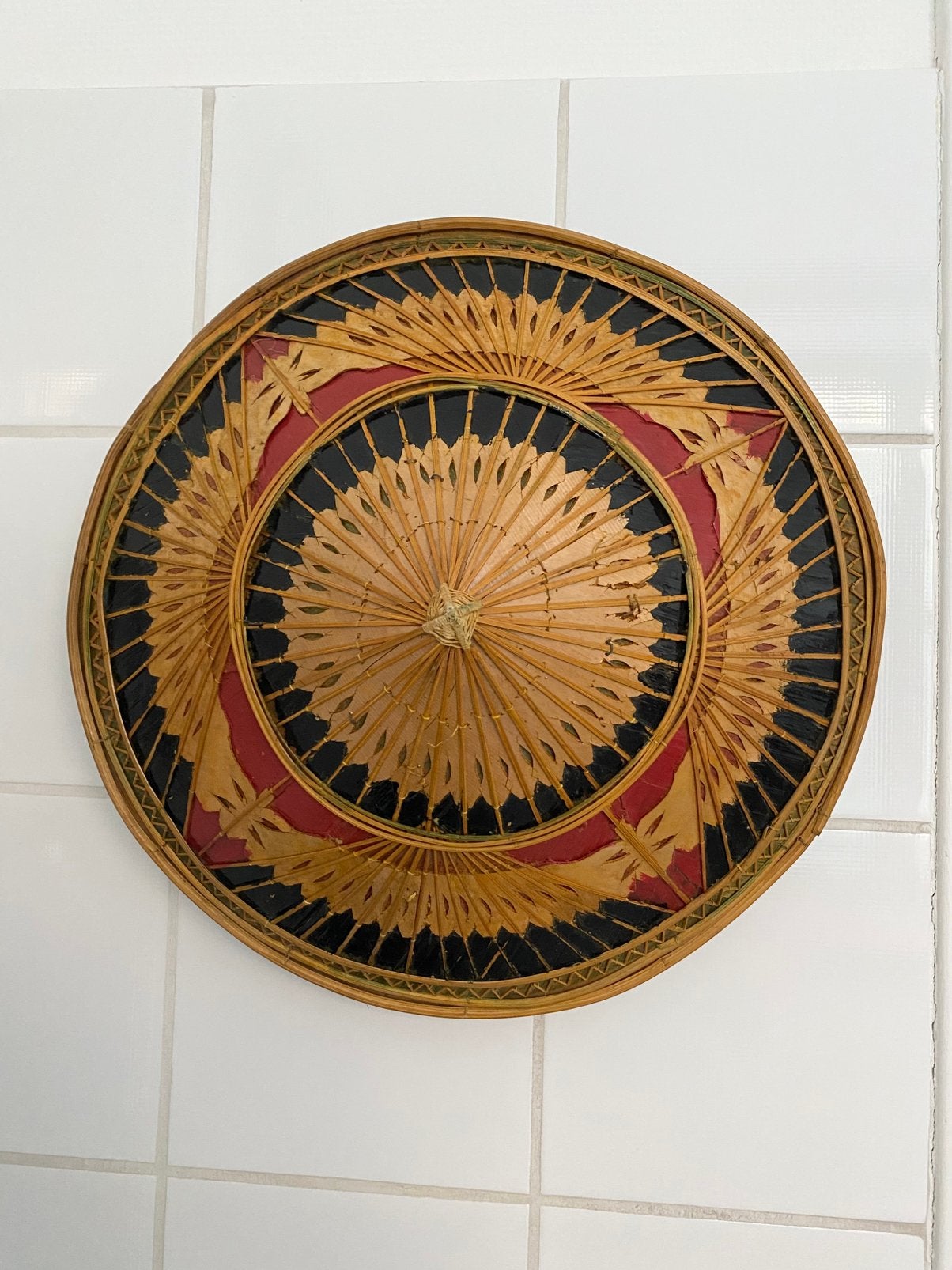 Chapeau décoratif traditionnel de Thaïlande, Oriental, Comme neuf, Enlèvement, Multicolore