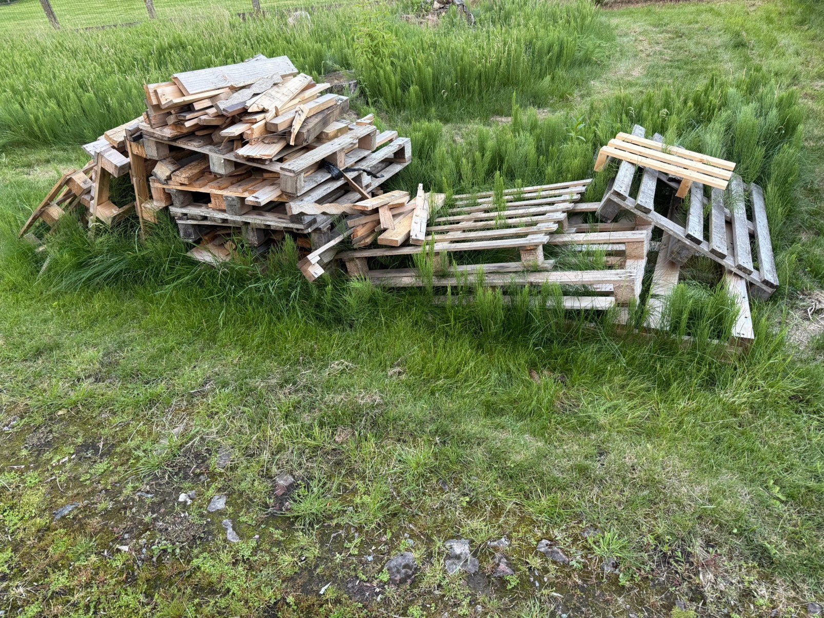 Paletten/stukken brandhout, Ophalen
