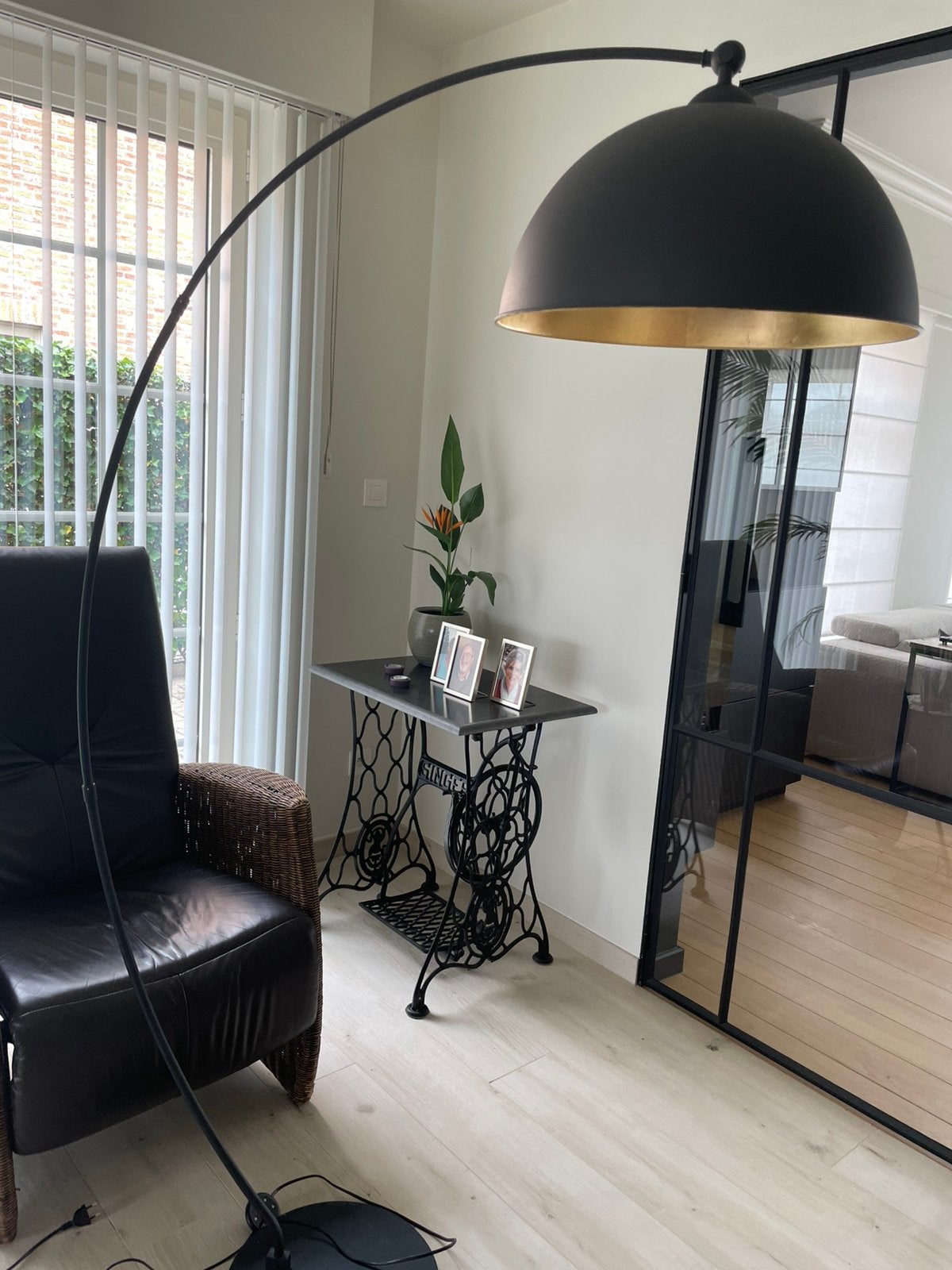 Grote staande lamp / booglamp, Huis en Inrichting, Ophalen, Zo goed als nieuw