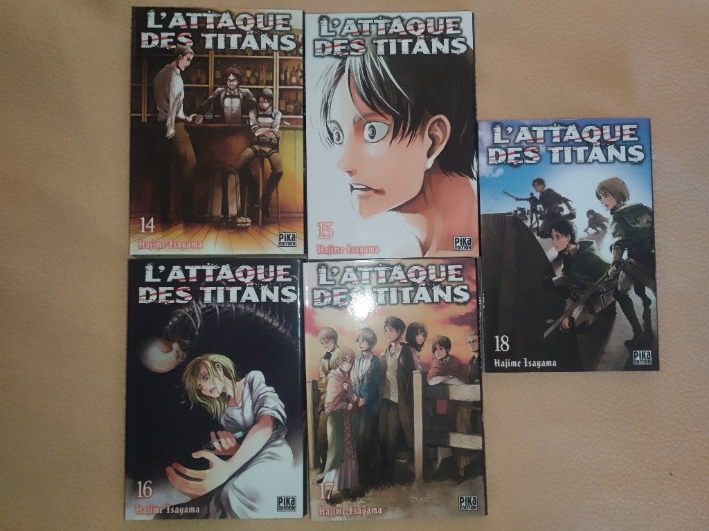 Lot Mangas SNK 14 à 18 (État Neuf), Livres, Série complète ou Série, Enlèvement, Neuf