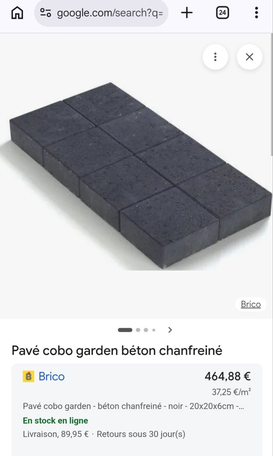 Pave beton noir
