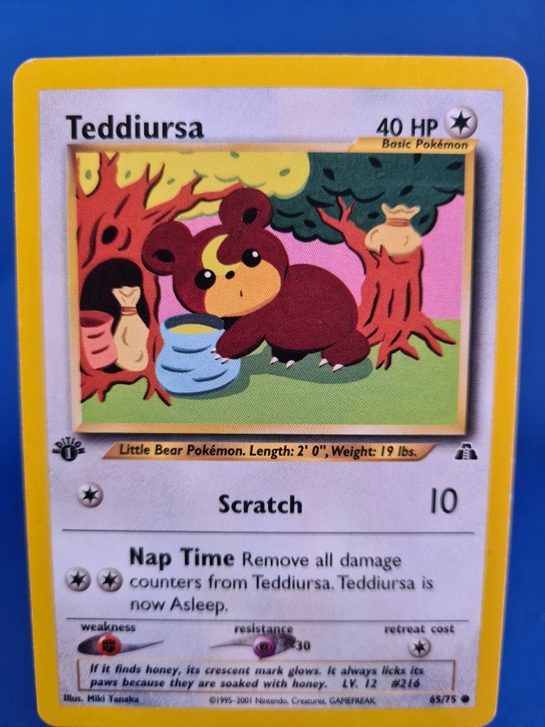 Teddiursa 65/75 - Neo Discovery (1st edition), Hobby & Loisirs créatifs, Envoi, Utilisé