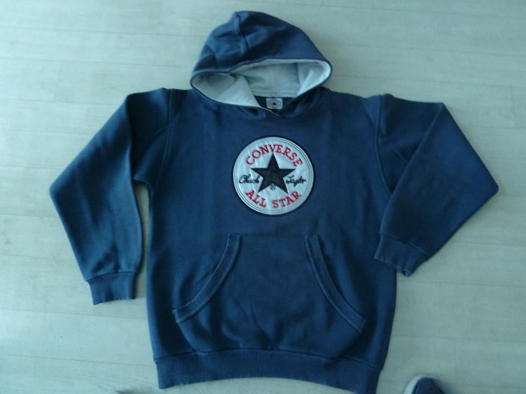 Converse All Star donkerblauwe hoodie XS maat 164, Trui of Vest, Converse all star, Ophalen of Verzenden, Zo goed als nieuw