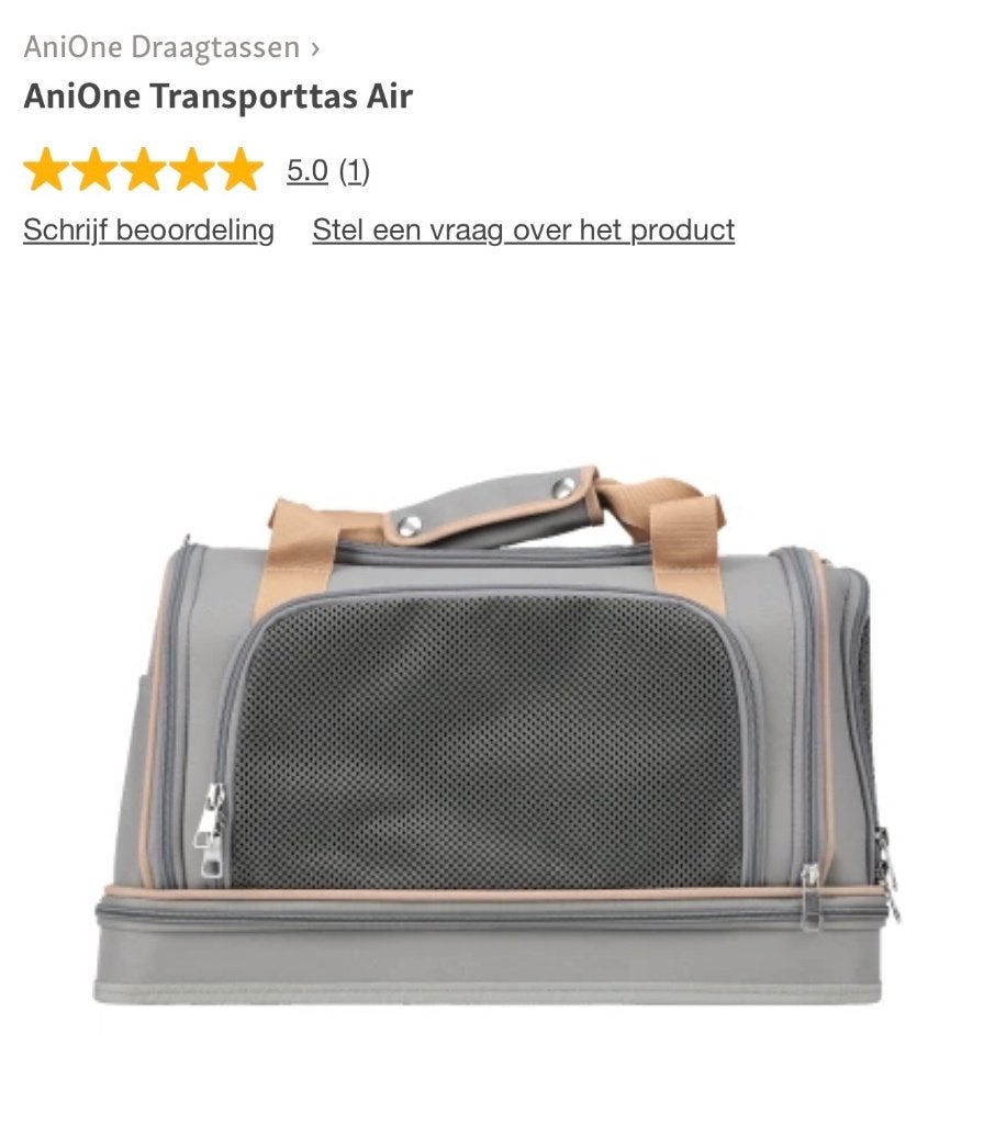 TRANSPORTTAS AIR ANI ONE MAXIZO, Dieren en Toebehoren, Overige merken, Ophalen of Verzenden, Nieuw, Draagtas/-zak