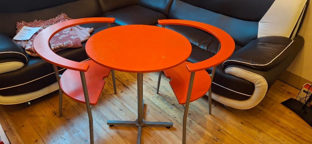 Table ovale avec chaises encastré, Maison & Meubles, Tables | Tables à manger, Utilisé, jusqu'à deux personnes, Ovale, Enlèvement