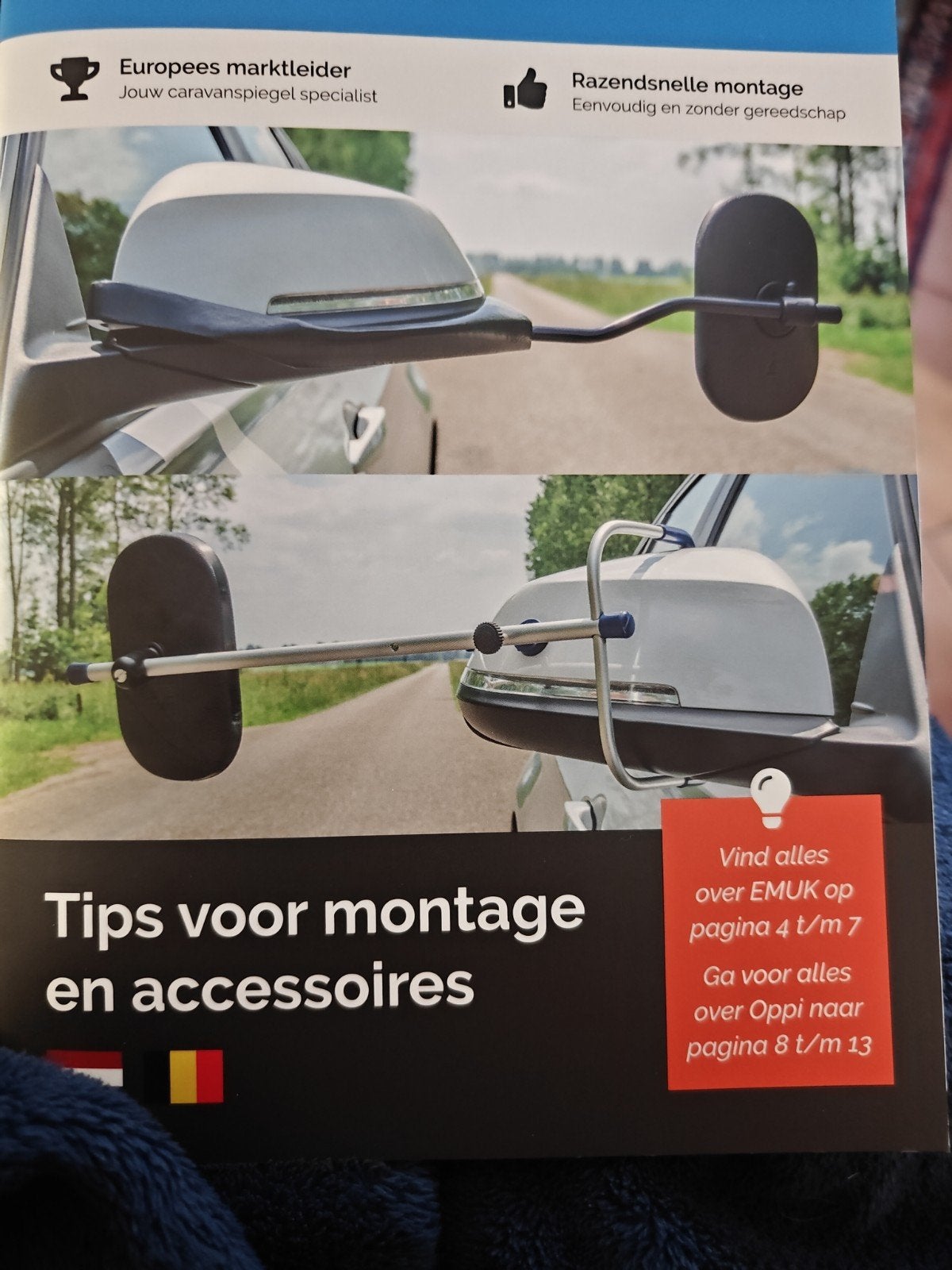 EMUK caravan spiegel voor Volvo XC40, Caravans en Kamperen, Ophalen of Verzenden, Zo goed als nieuw