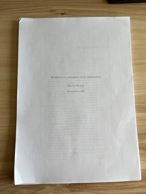KUL Bewijzen en redeneren voor Informatici, Boeken, Ophalen of Verzenden, Nieuw, Hoger Onderwijs