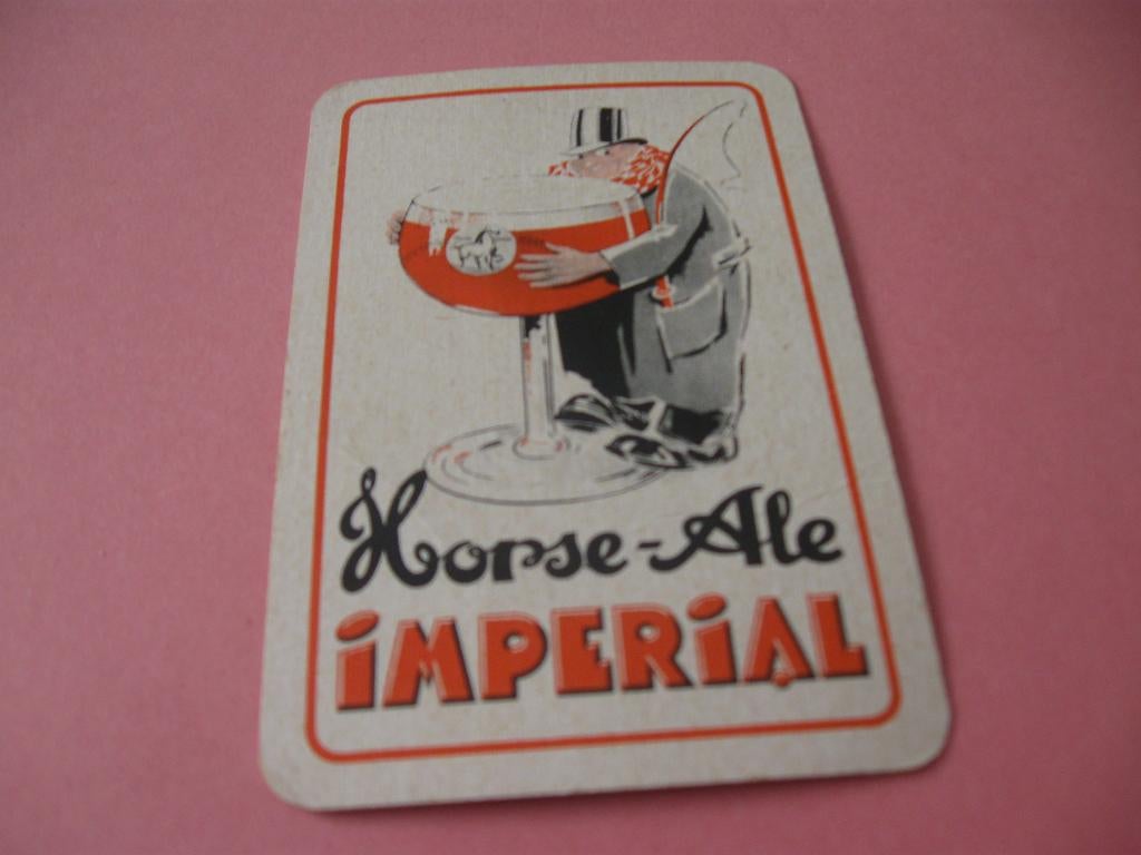 1 oude losse speelkaart Horse - Ale , Imperial (41), Ophalen of Verzenden, Zo goed als nieuw, Speelkaart(en)