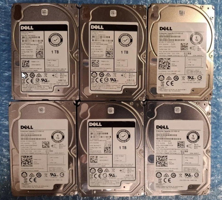 LOT 1TB & 600GB SAS schijven (2.5" & 3.5") ;  40 stuks, 1tb 600gb, SAS, Enlèvement ou Envoi, HDD
