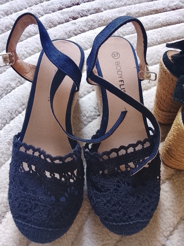 Dames sandalen, Ophalen, Blauw, Sandalen of Muiltjes, Gedragen