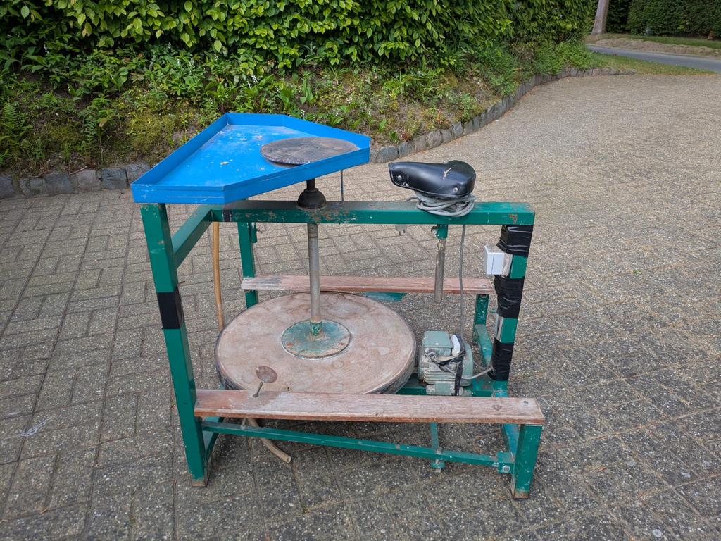 elektrische pottenbakkersschijf / draaischijf, Ophalen, Gebruikt