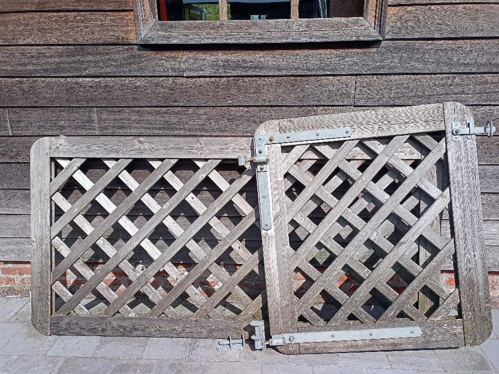 Houten tuinpoort, Tuin en Terras, Tuinpoorten, Ophalen, Gebruikt, Hout, Draaipoort
