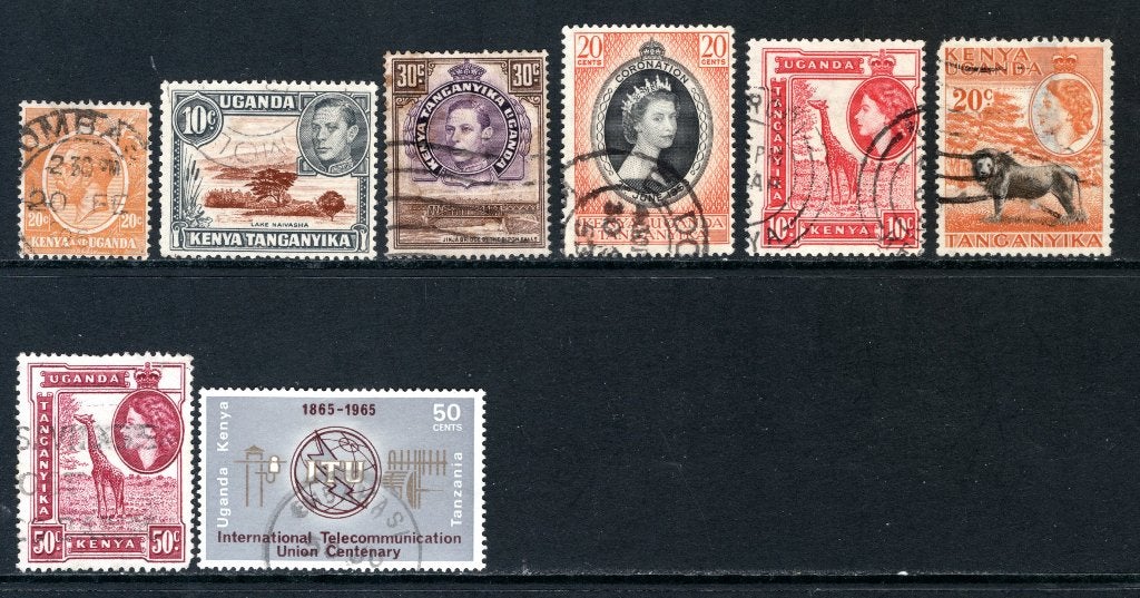 KENYA OUGANDA Lot de timbres timbrés, Envoi, Autres pays, Affranchi