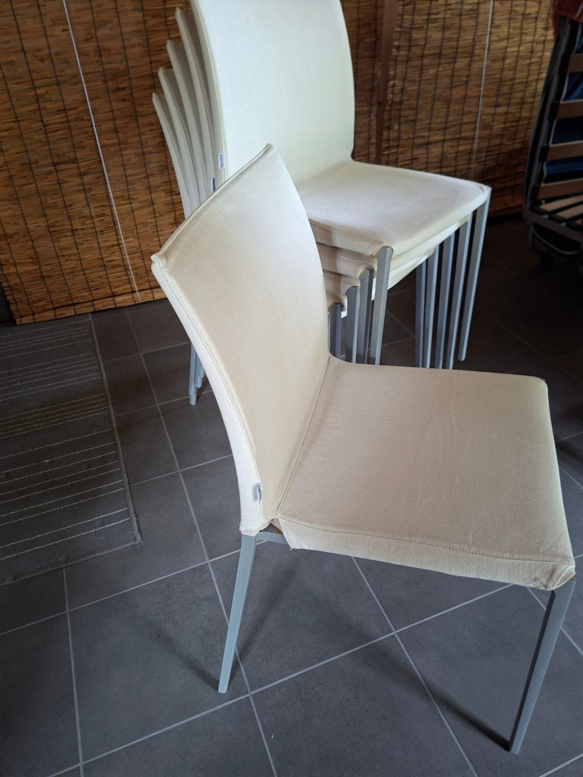 Set van 8 originele Zanotta designstoelen, Ophalen