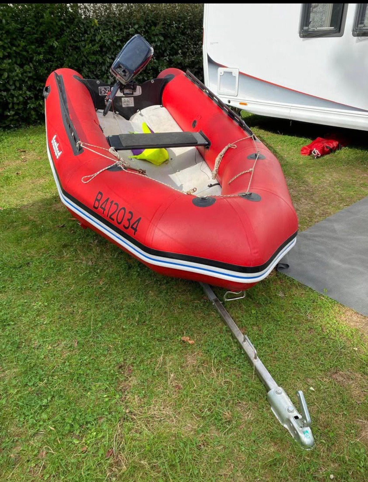 Bomard aerotec incl. Alle benodigdheden, Sports nautiques & Bateaux, Canots pneumatiques, Airdeck, Comme neuf, Enlèvement, Moteur hors-bord