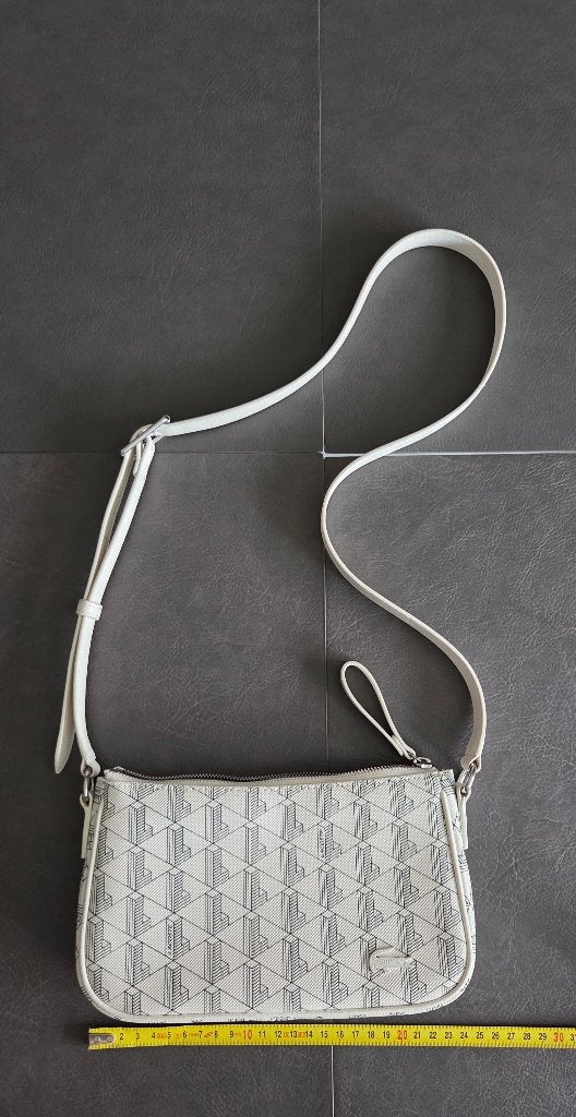 Sac à bandoulière Lacoste - blanc/beige  Marque : Lacoste, Bijoux, Sacs & Beauté, Sacs | Sacs Femme, Comme neuf, Sac à bandoulière