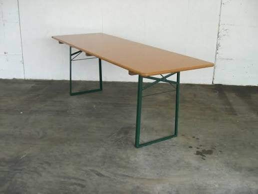 Biertafel, Ophalen, Rechthoekig, Hout, Inklapbaar