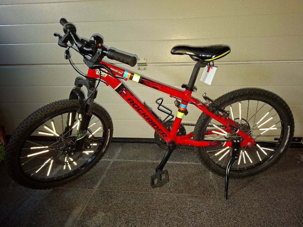 Rode Kinder mtb, Fietsen en Brommers, Ophalen, Zo goed als nieuw, Btwin Decathlon, 20 inch
