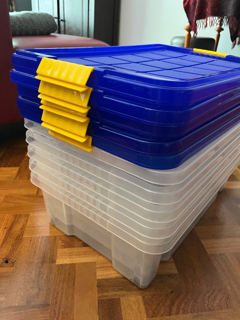 5 opbergboxen 60x40x16cm op wieltjes, voor onder het bed!, Huis en Inrichting, Woonaccessoires | Kisten, Ophalen, 50 tot 100 cm