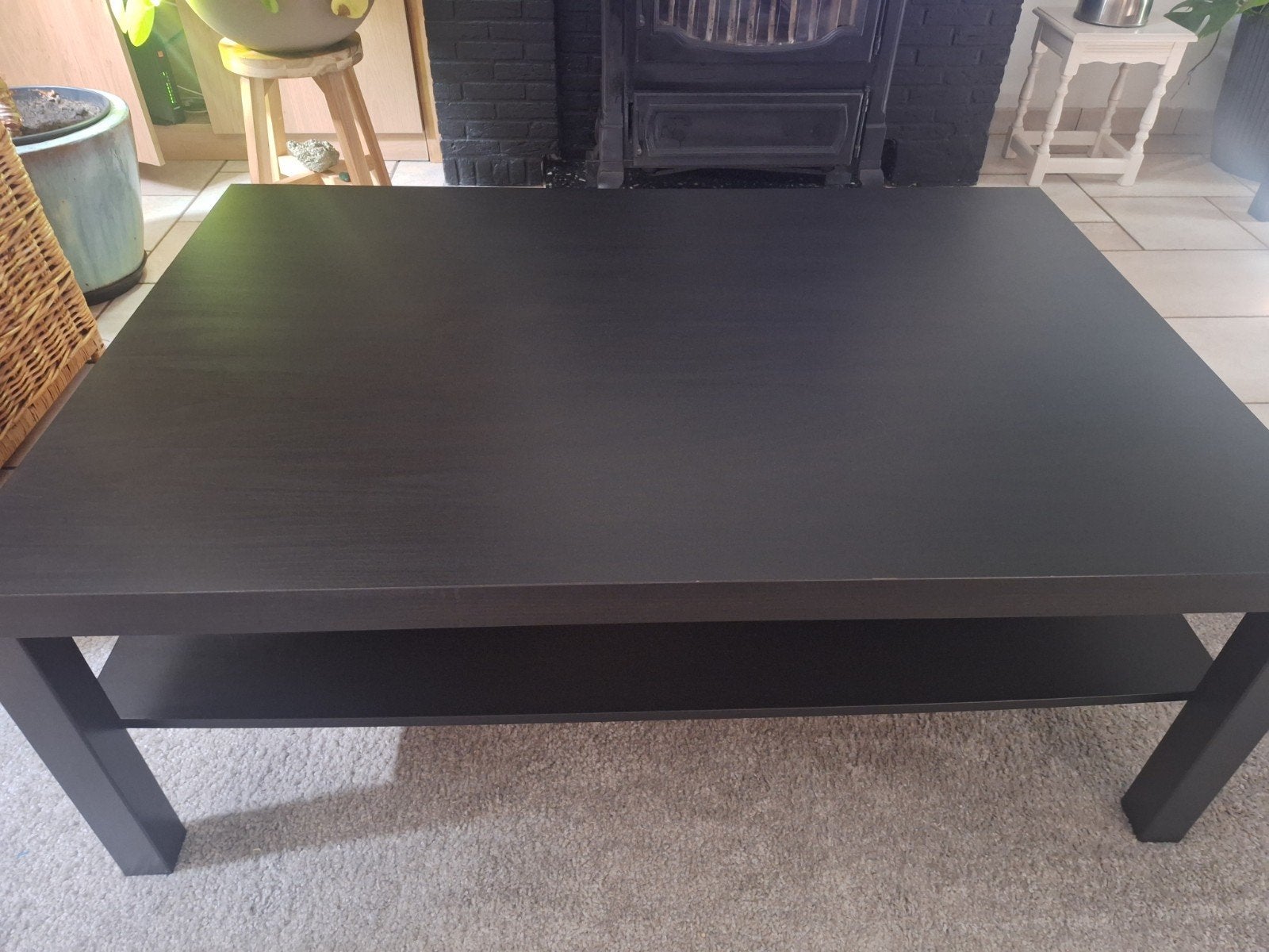 zwarte salontafel, Huis en Inrichting, Ophalen, 100 tot 150 cm, 50 tot 100 cm, Zo goed als nieuw