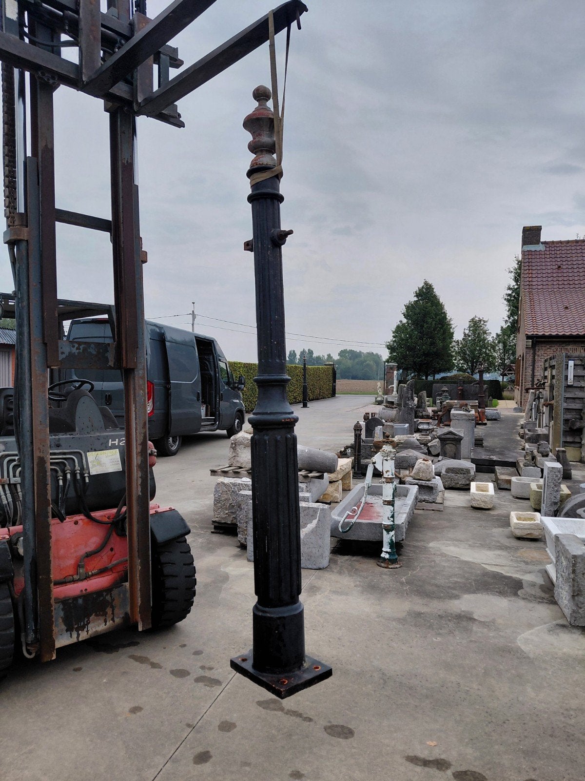 prachtige koppel gietijzeren hekpalen, Ophalen