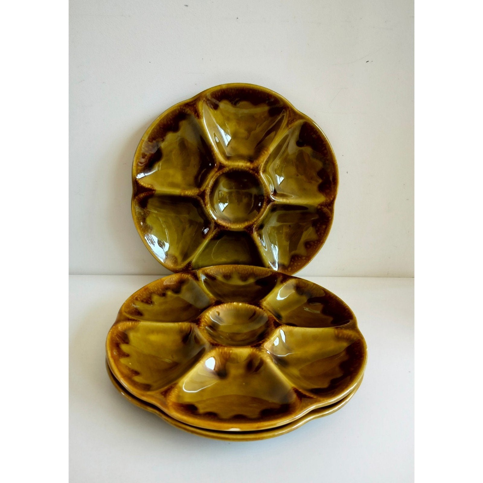 3 Vintage oesterborden, Antiek en Kunst, Ophalen of Verzenden