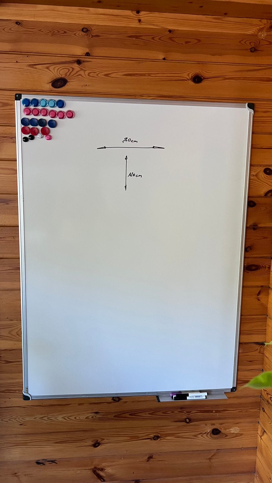 Wit magnetisch whiteboard met markers & magneten, Ophalen, Zo goed als nieuw