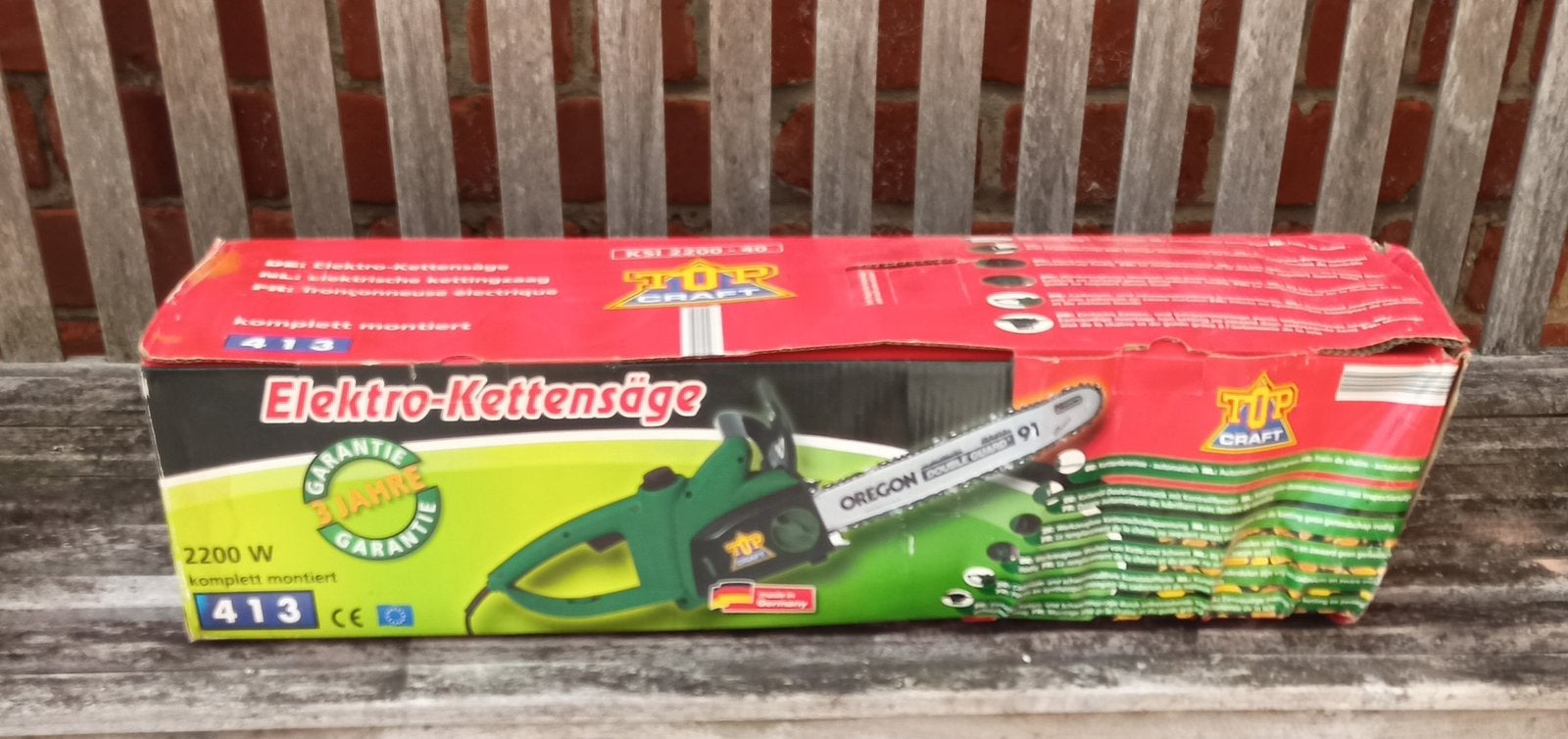 Elektrische kettingzaag Topcraft 2200watt, Enlèvement, Neuf, 1200 watts ou plus, Tronçonneuse
