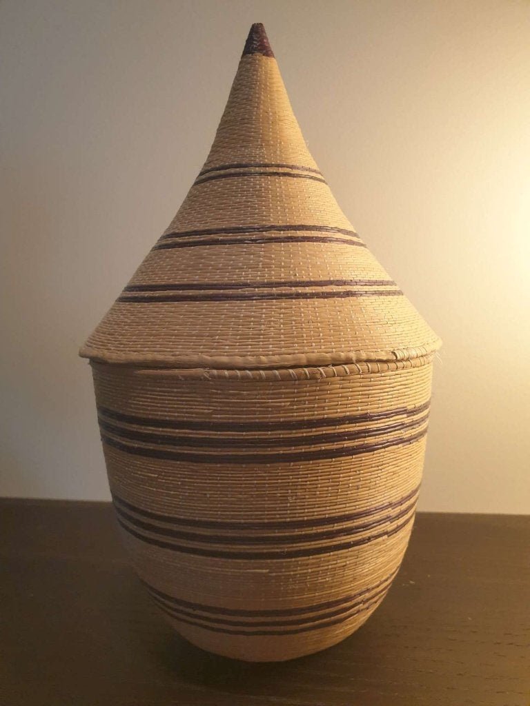 Traditionele Rwanda Tutsi prestige basket, Agaseki, Ibeseke, Ophalen