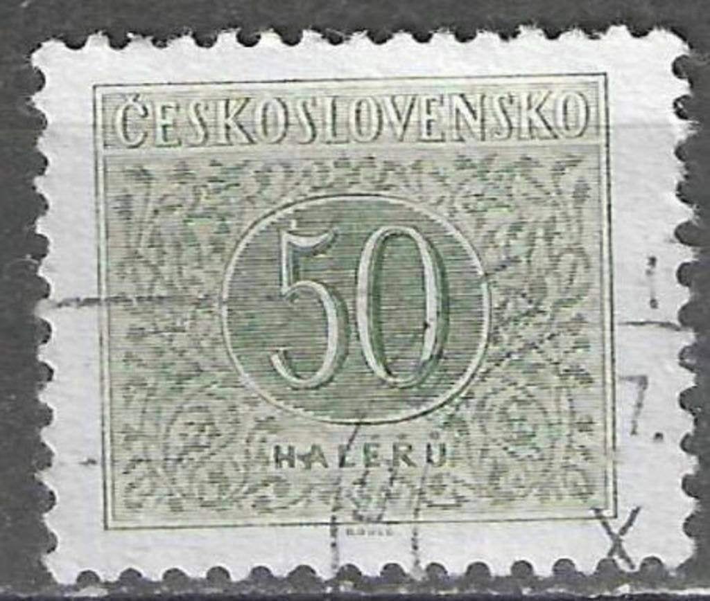 Tchécoslovaquie 1954 - Yvert 82TX - Timbre fisca type  (ST), Envoi, Affranchi