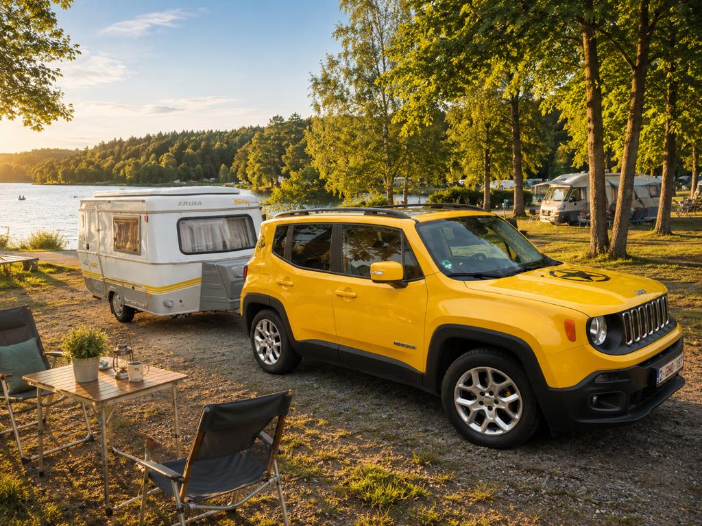 🔆🔆🔆 CARAVANE ERIBA À LOUER/PERMIS DE CONDUIRE B  🔆🔆🔆, 4 à 5 mètres, Coin salon convertible, Particulier, 500 - 750 kg