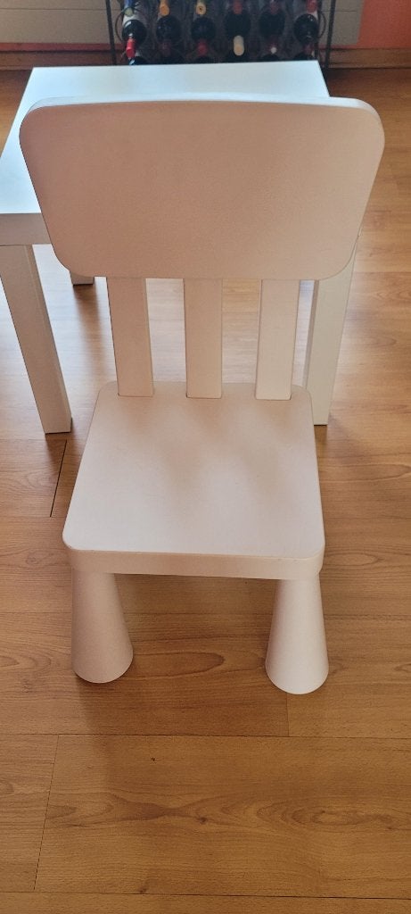 Ikea tafel en stoel, Kinderen en Baby's, Ophalen, Overige typen, Zo goed als nieuw, Wit