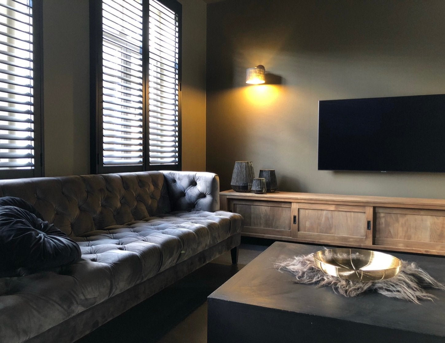 Salontafel vierkant strak zwart, Huis en Inrichting, Ophalen, Zo goed als nieuw, Vierkant
