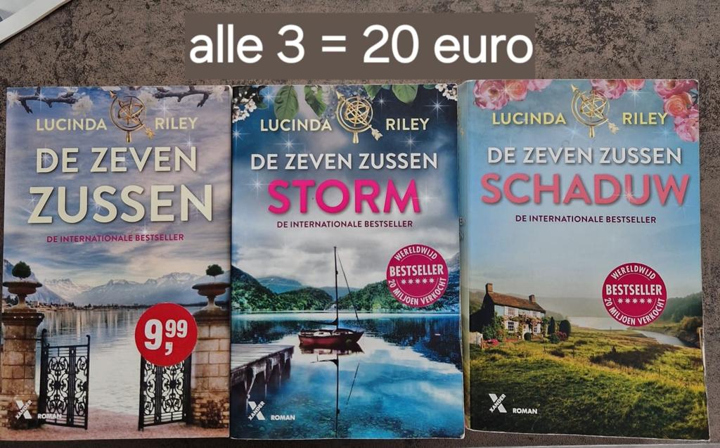 3x Lucinda Riley - De Zeven Zussen - Storm - Schaduw, Boeken, E-books