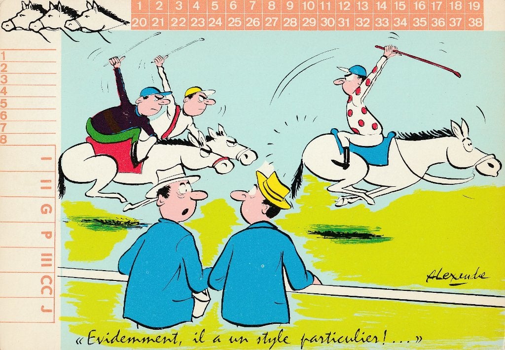 HUMOR -  Hij heeft natuurlijk een bijzondere stijl !, Verzamelen, Postkaarten | Themakaarten, Ophalen of Verzenden, Ongelopen