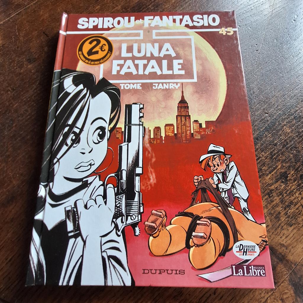 spirou et fantasio t45 luna fatale tome janry, Gelezen, Verzenden, Eén stripboek, Tome & Janry