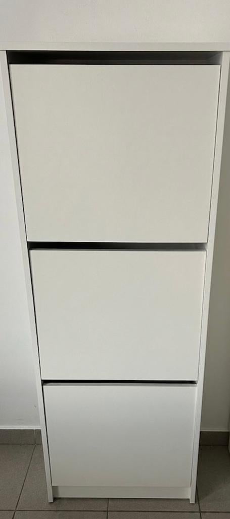 Witte ikea bissa schoenenkast  3 vakken, Huis en Inrichting, Kasten | Schoenenkasten, Ophalen, Zo goed als nieuw