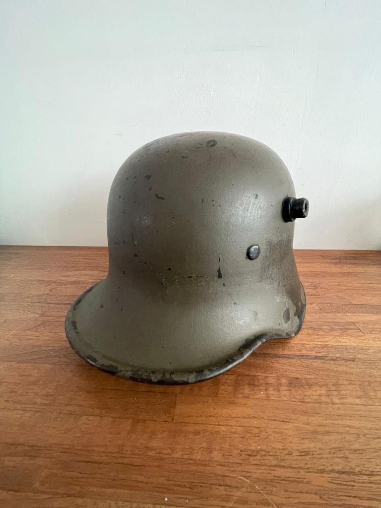 Duitse M18 Helm WO1, Verzamelen, Ophalen of Verzenden, Landmacht, Helm of Baret