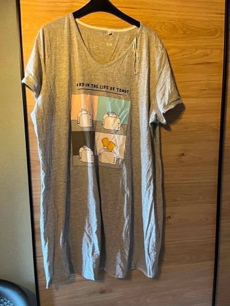 slaapkleed print grijs c&a xxl, Vêtements | Femmes, Grandes tailles, Enlèvement ou Envoi, Porté, Gris
